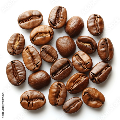 coffee beans close up isolated