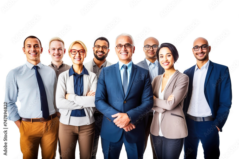 Obraz premium Group of male professionals of different professions in service uniforms, white background isolate.