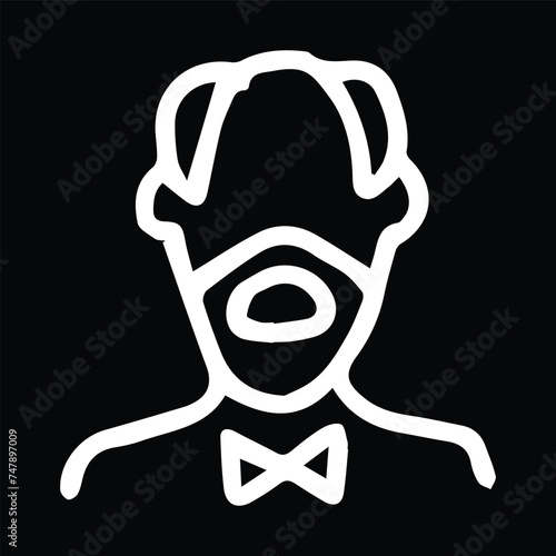 old man avatar with hairs and beard