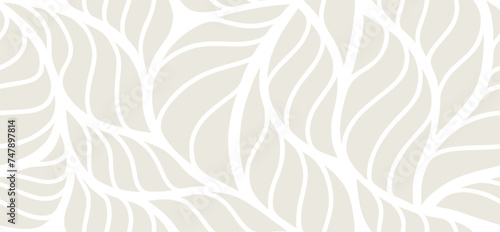 Abstract leaf leaves fall seamless pattern.
