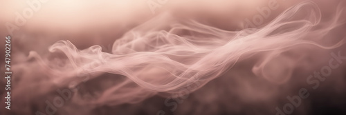 Close-up image highlighting the delicate wisps of smoke gently unfolding against a background of dusky rose.