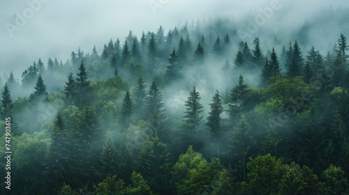Foggy Forest Trees Nature © Daniel