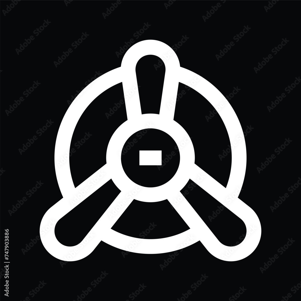 Aircraft engine fan vector outline Aircraft engine fan vector outline