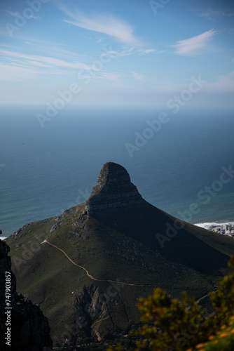 Lions head Cape Town seen from table mountain