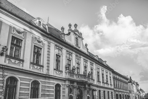 Historical building of post office in Eger,Hungary. © Munka