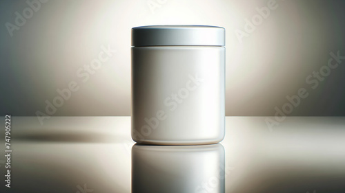 blank mockup creme lotion bottles set against a soft, gradient background.