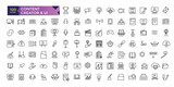 content creation, media. Linear icon collection. Minimalist thin linear web icons bundle. vector illustration.