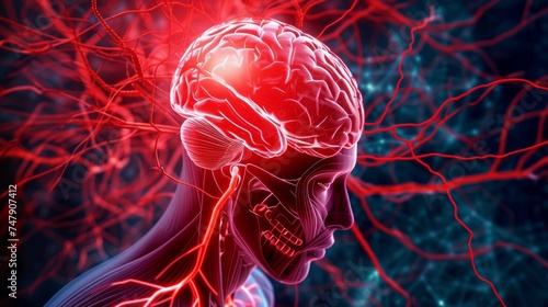 A stroke or a brain attack. occurs when something blocks blood supply to part of the brain or when a blood vessel in the brain bursts. In either case, parts of the brain become damaged or die