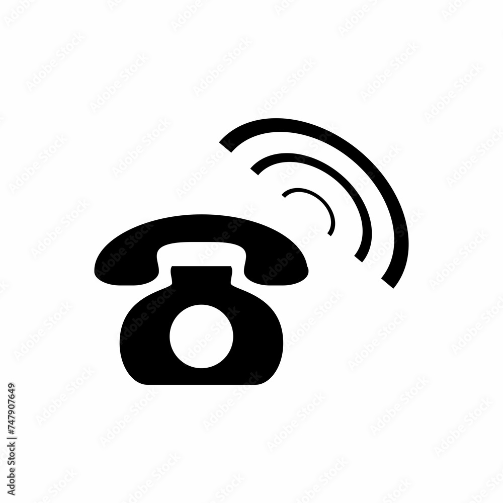 silhouette of phone call notification icon silhouette of phone call notification icon
