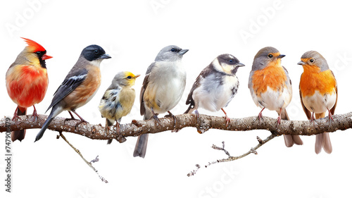 Nature's choir, diverse species, captured in breathtaking detail. This png file on a transparent background.  © Shamim