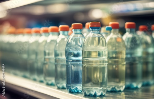 Bottle of mineral water from refrigerator