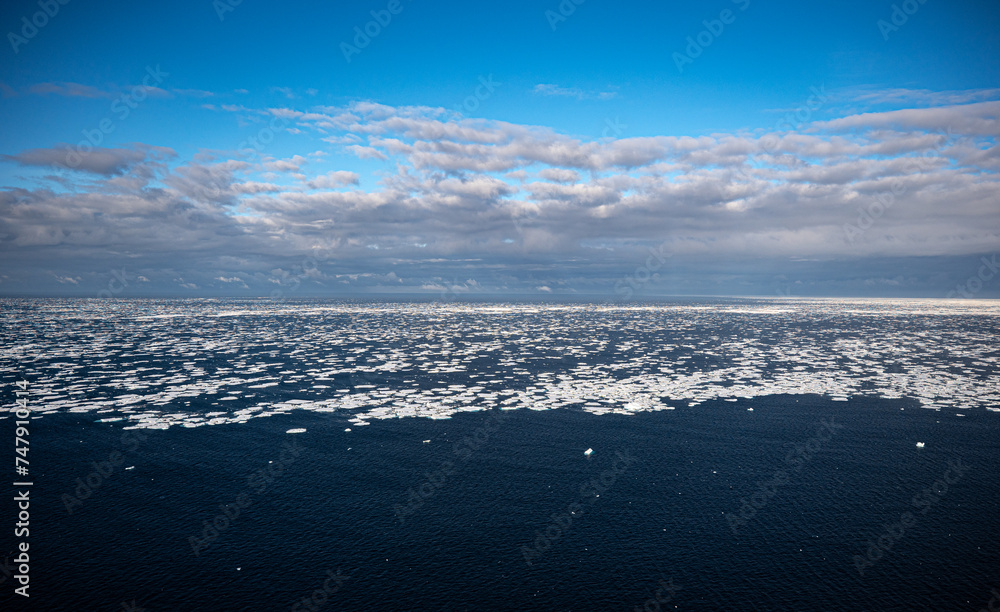 Sea ice in Antarctica from a helicopter Sea ice in Antarctica from a helicopter