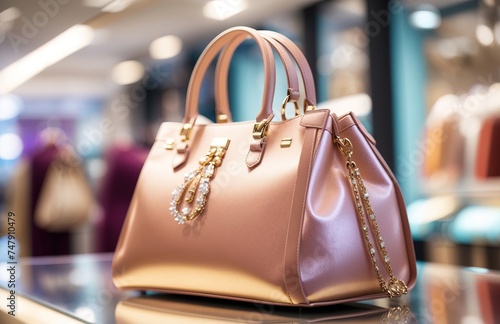 Luxury bag in mall store