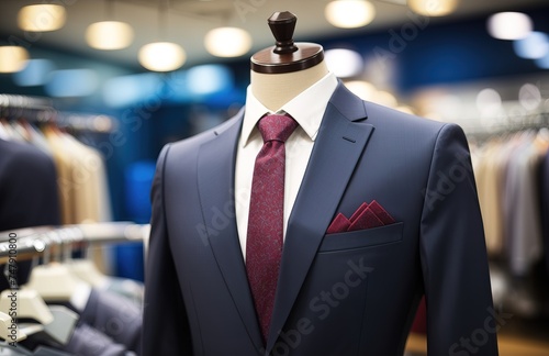 Business suit in taylor store photo