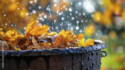 Autumn rainwater harvesting blends weather and eco-friendly methods for sustainable practices.