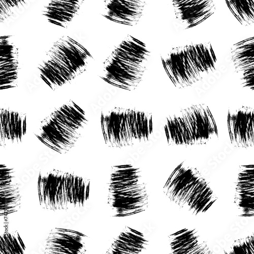 Seamless pattern with hand drawn scribble smears