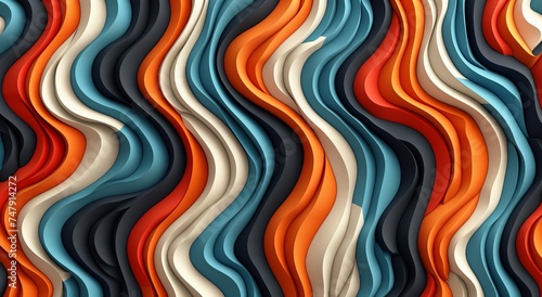 abstract background with waves generated by AI technology