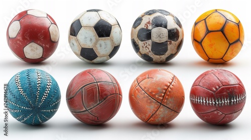 Sport Balls Set Seamless pattern. Vector illustration