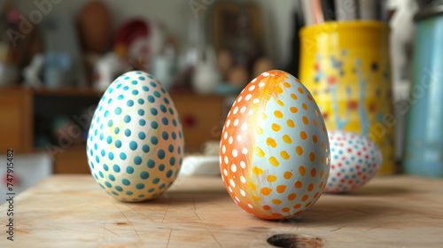Easter dotted eggs -