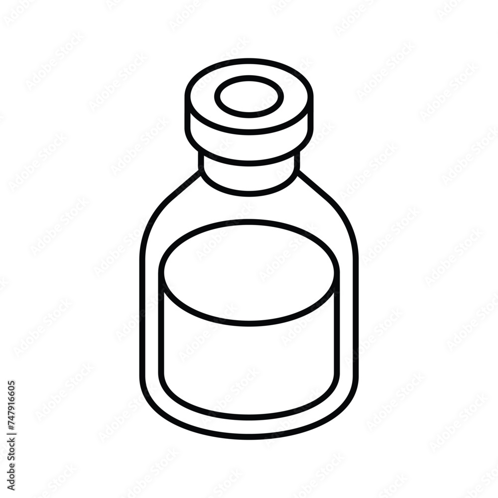 Healthy syrup, vector of syrup bottle in modern style Healthy syrup, vector of syrup bottle in modern style