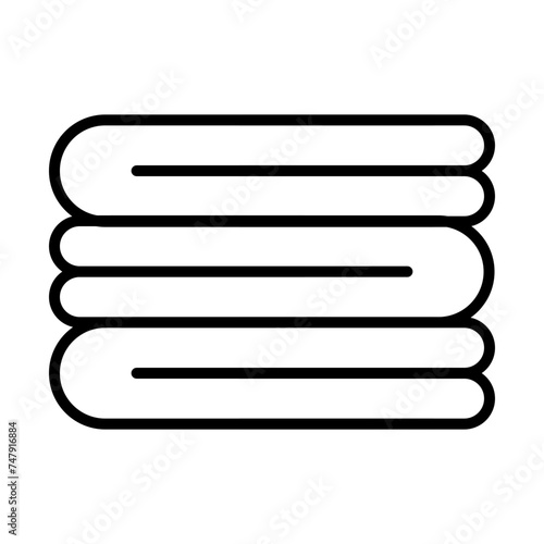 Towel line icon