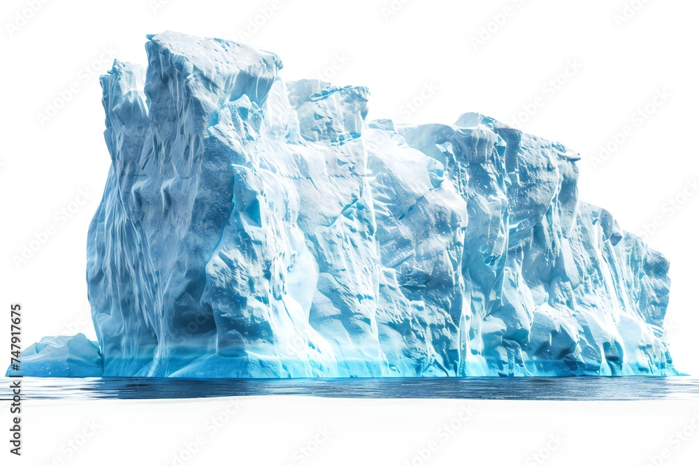 Fototapeta premium Iceberg isolated on white background Generative Ai 
