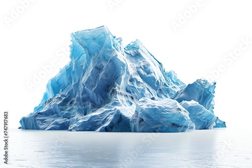 Iceberg isolated on white background Generative Ai 