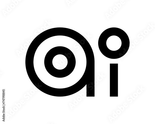 Artificial intelligence vector icon logo