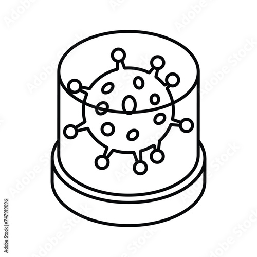 Viral coronavirus isometric vector design, infectious disease