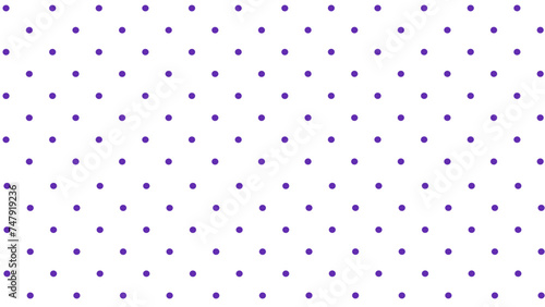 White background with violet polka dot