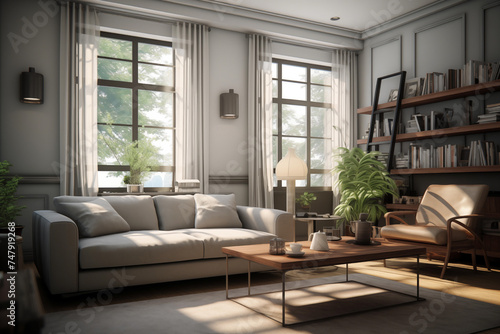 Modern interior living room. © IMAGINE AI