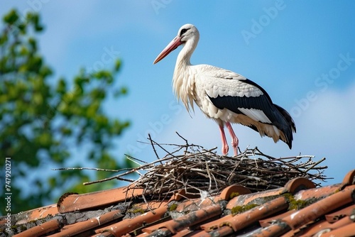 stork in nest