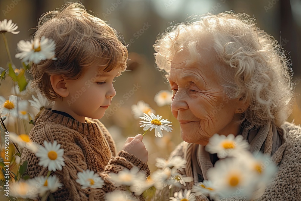 beautiful-boy-giving-a-flower-to-grandma-happy-mothers-day-grandson