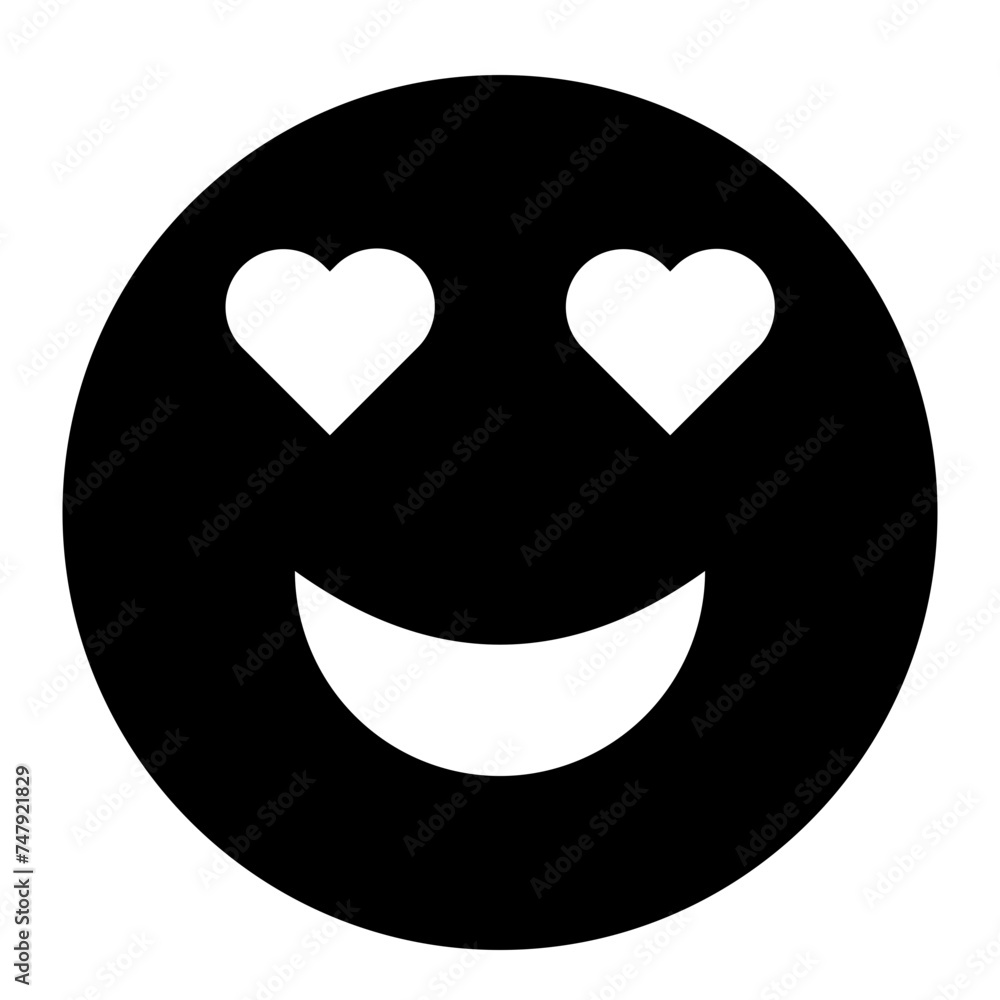 Heart Eyes glyph icon Heart Eyes glyph icon