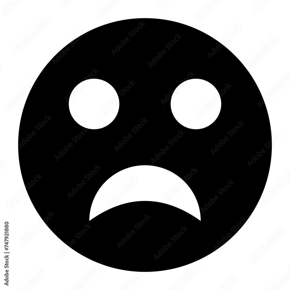 Confused Expression glyph icon Confused Expression glyph icon