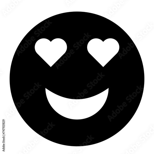Heart Eyes glyph icon