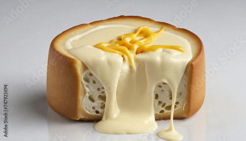 Melted Cheese, Cake Form Cheese 3D Illustration