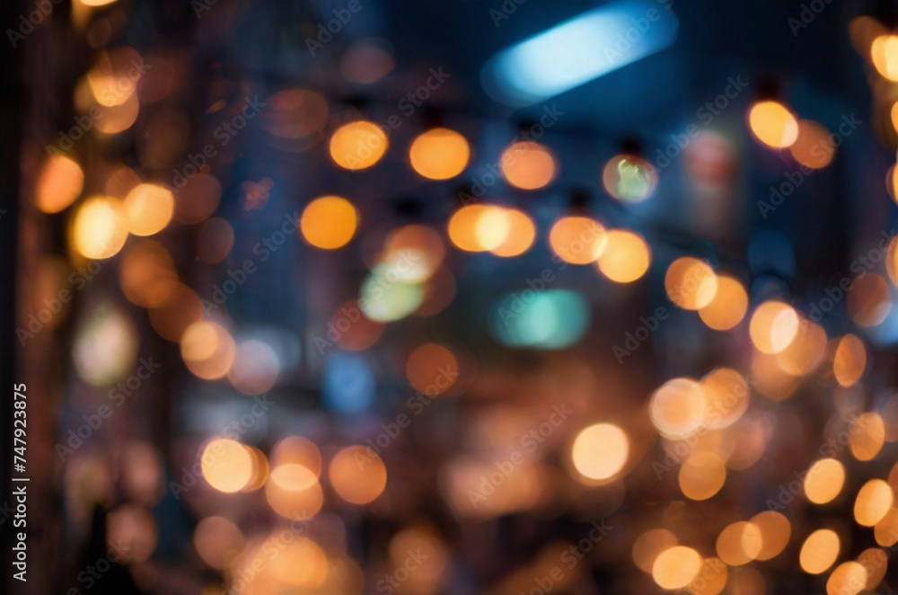 Abstract defocused lights of the night bokeh city lights,out of focus