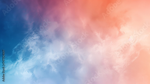 Peach Fuzz white and blue nova sky abstract background