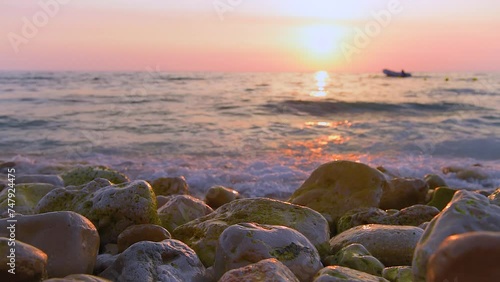 FHD Video of a Beautiful Sunset over Sea