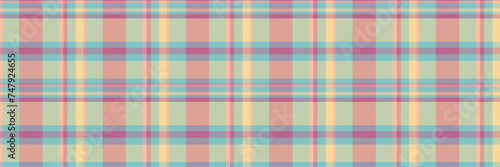 Flooring fabric check plaid, english texture tartan pattern. Show seamless textile vector background in teal and amber colors.