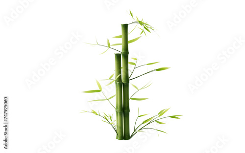 Fototapeta Naklejka Na Ścianę i Meble -  Isolated green bamboo element, 3d rendering.