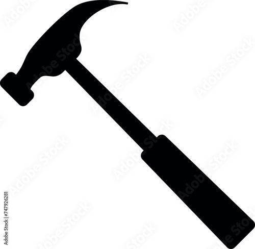 Hammer Icon in Flat Style. Vector Illustration.