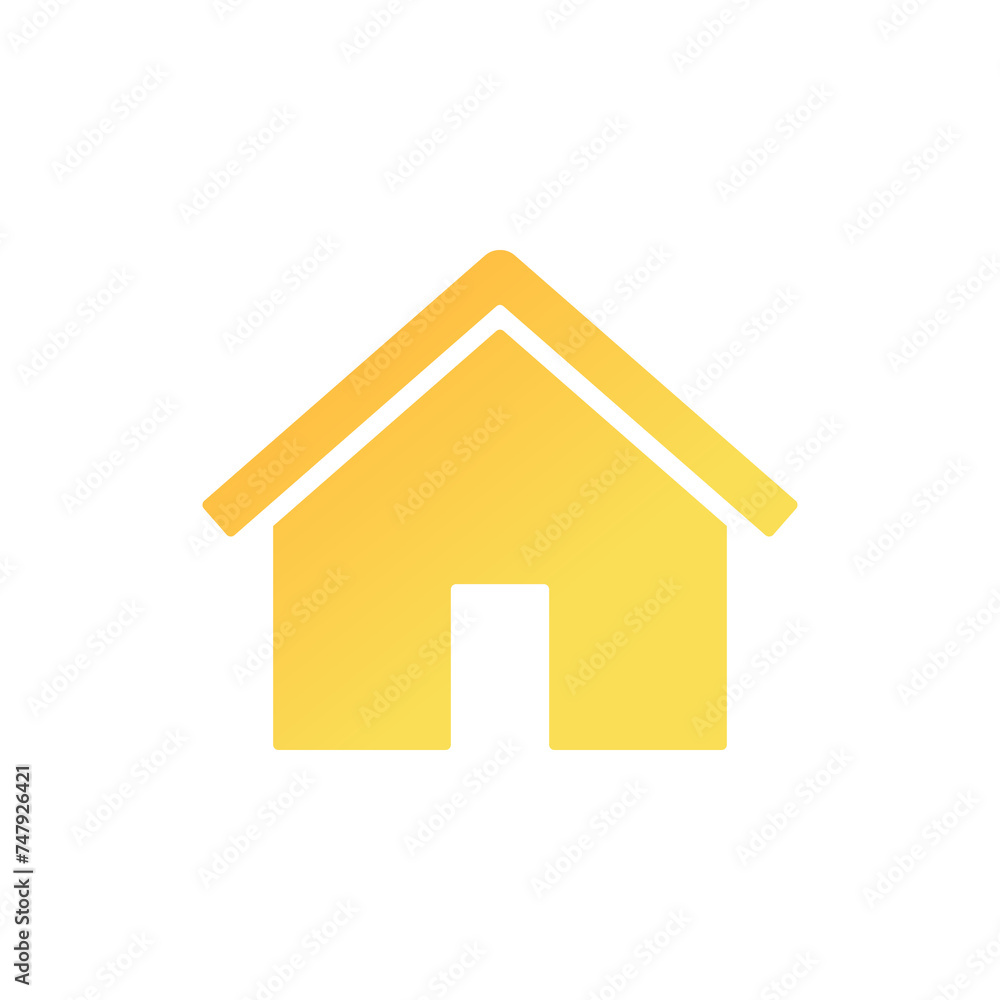 Golden homepage png symbol, home icon in gold color, house sign isolated on transparent background Golden homepage png symbol, home icon in gold color, house sign isolated on transparent background