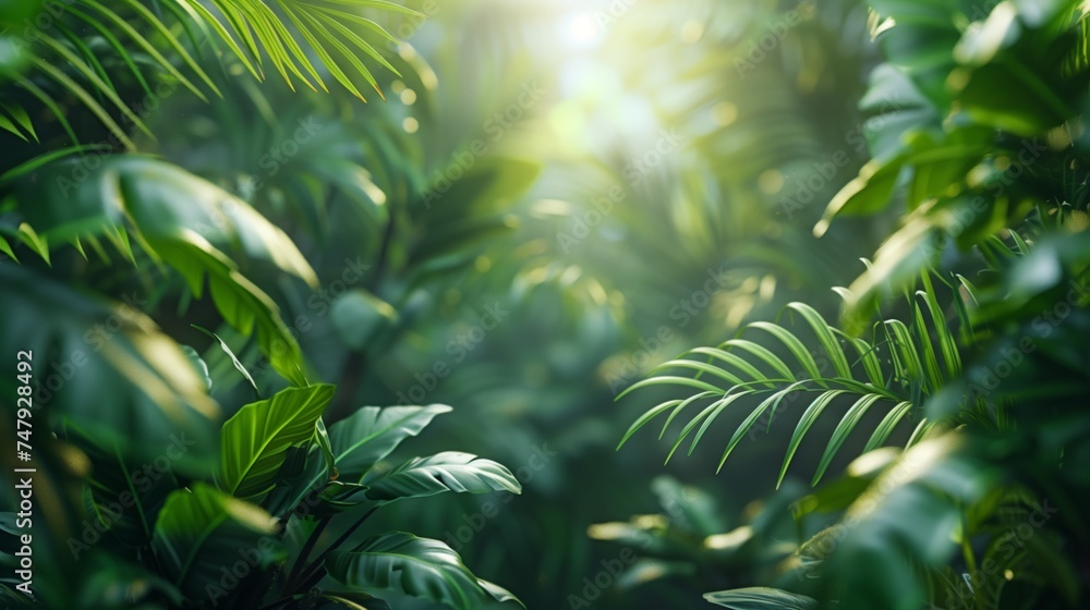Fototapeta premium Foliage Background. Jungle foliage background.