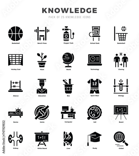 icons set. Knowledge for web. app. vector illustration.