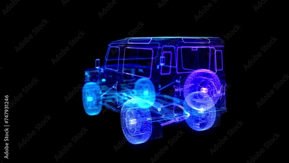 Car. Glow points and line formation of car animation. Vehicle Frame with Wheels Solid Virtual Model. Digital technology visualization of 3d. Car. Glow points and line formation of car animation. Vehicle Frame with Wheels Solid Virtual Model. Digital technology visualization of 3d.