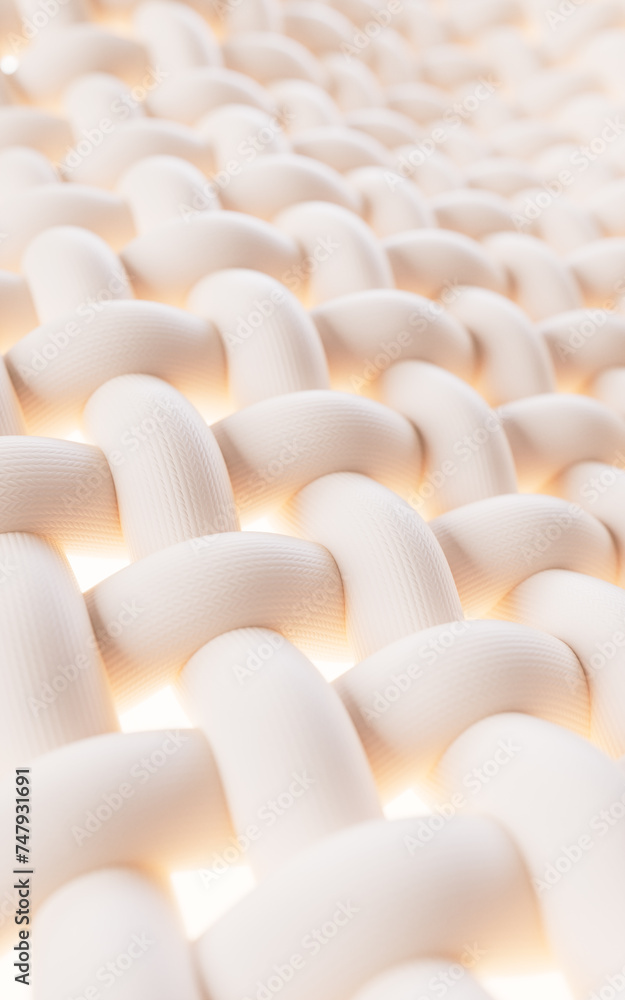 Obraz premium Wave cloth with microscopic detail, 3d rendering.