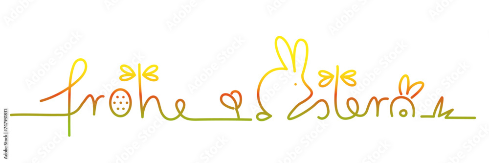 Fototapeta premium Schriftzug Frohe Ostern