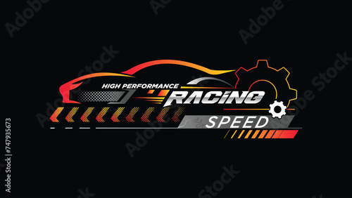 car racing speed vector logo, ideal for automotive enthusiasts 
